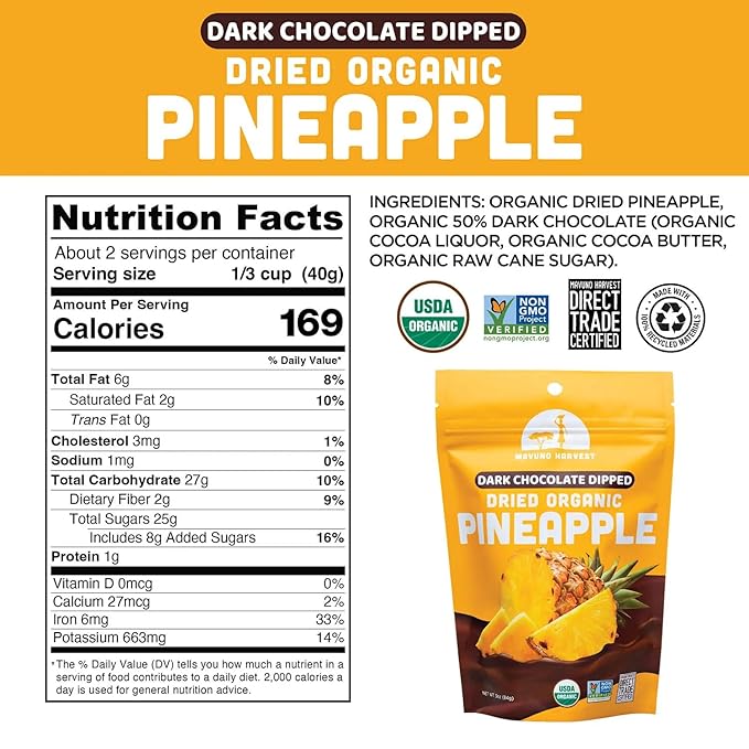 Dried Pineapple Chocolate Fruit 3oz