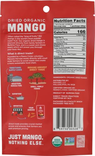 Dried Fruit Mango Organic 2oz