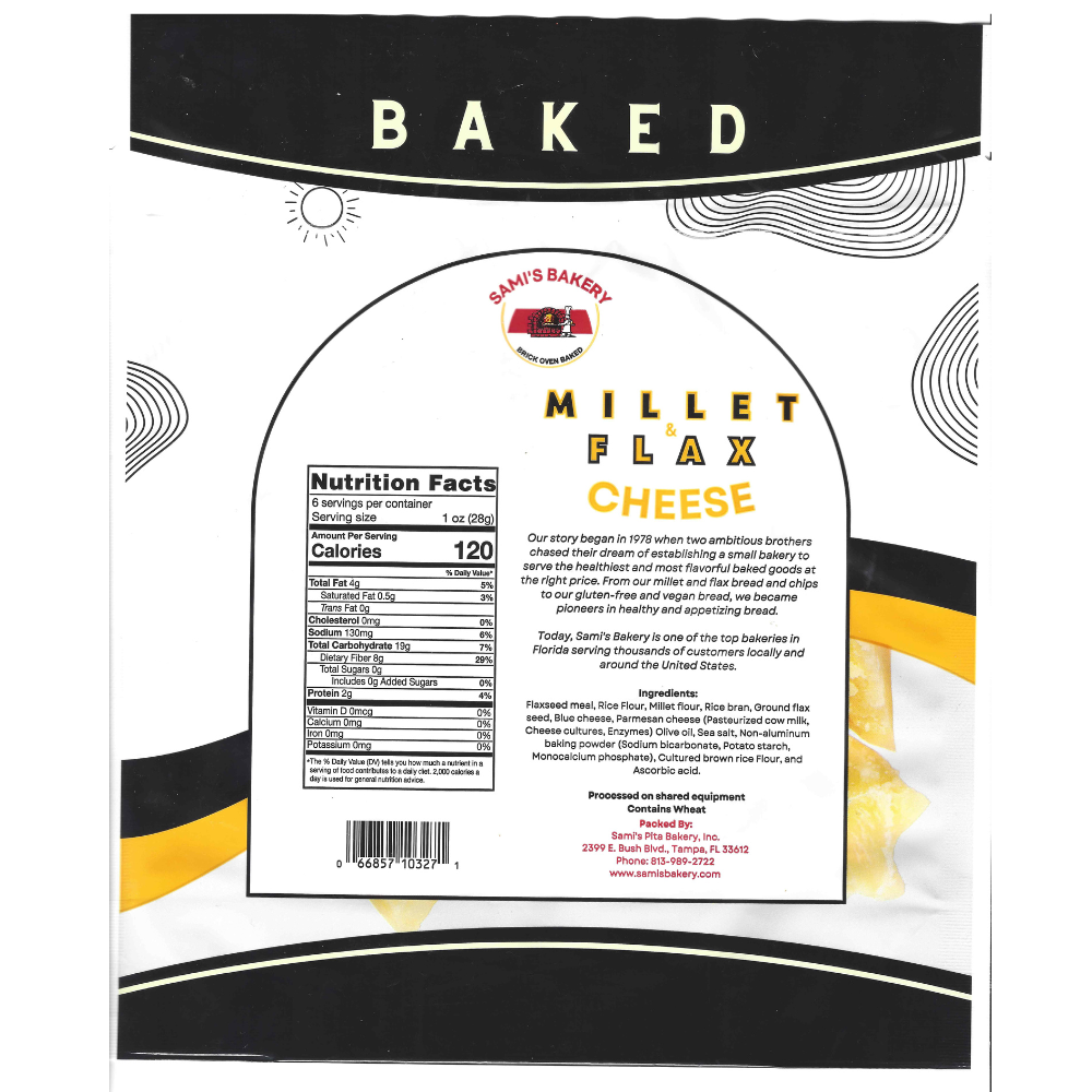 Millet & Flax Cheese Chips 6oz