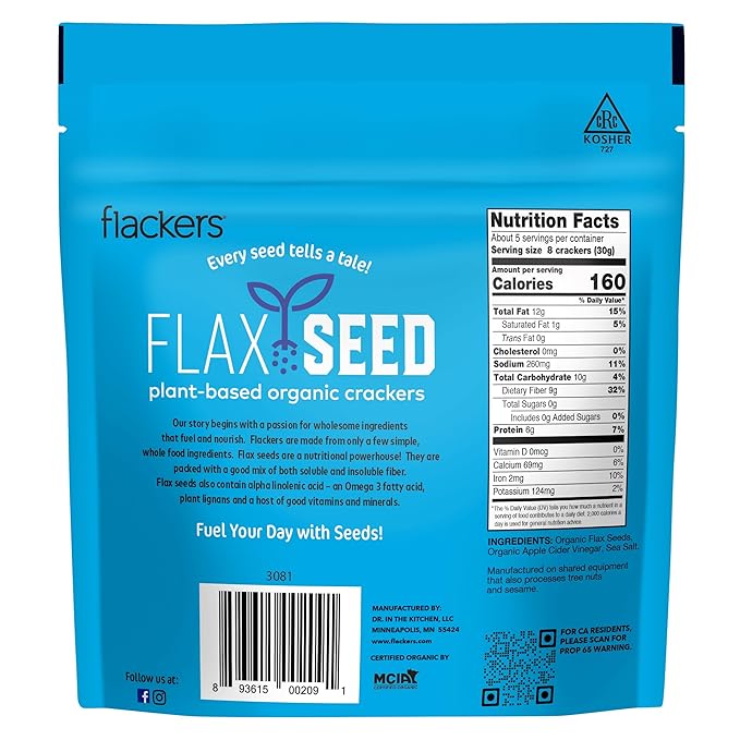 Sea Salt Flax Seed Crackers 5oz