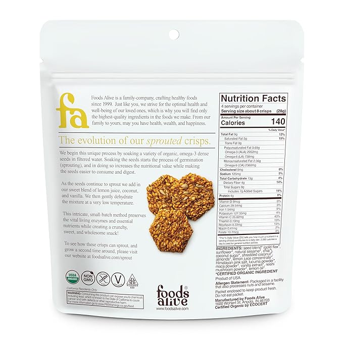 Lemon Crunch Chia Power Snack 4oz