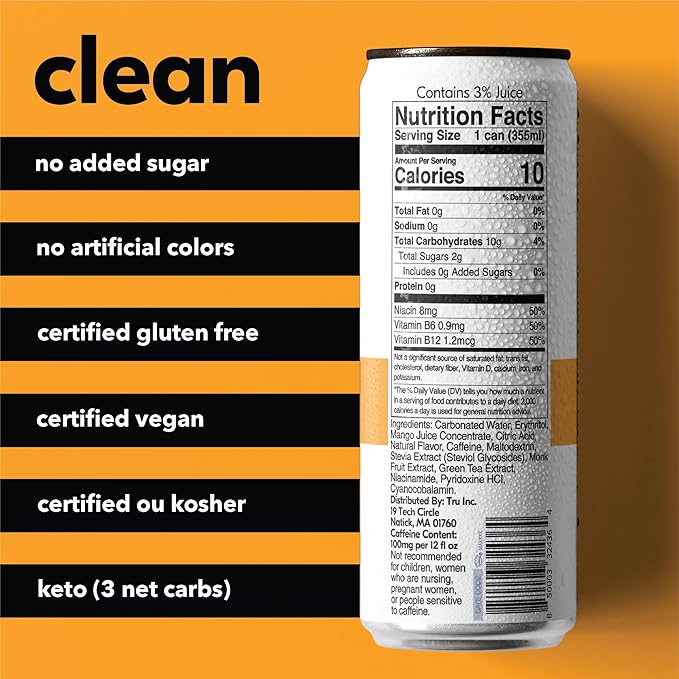 Orange Mango Energy 12oz