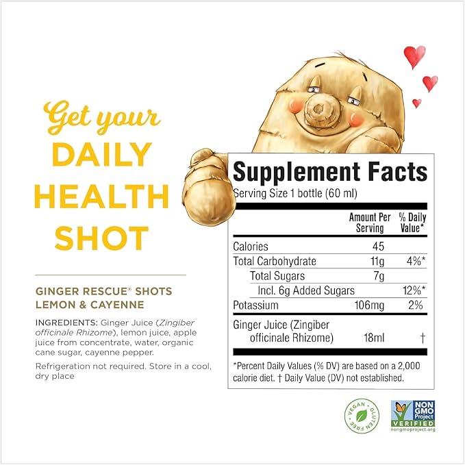 Shot Rescue Lemon Ginger Cayenne 2oz