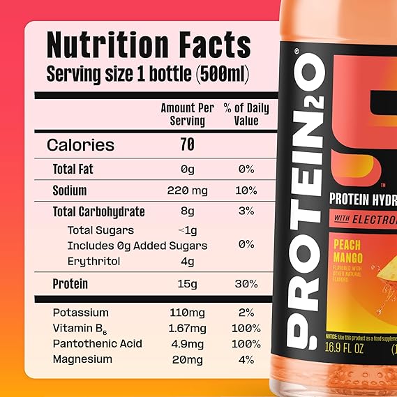 PEACH MANGO PROTEIN 16.9oz WATER