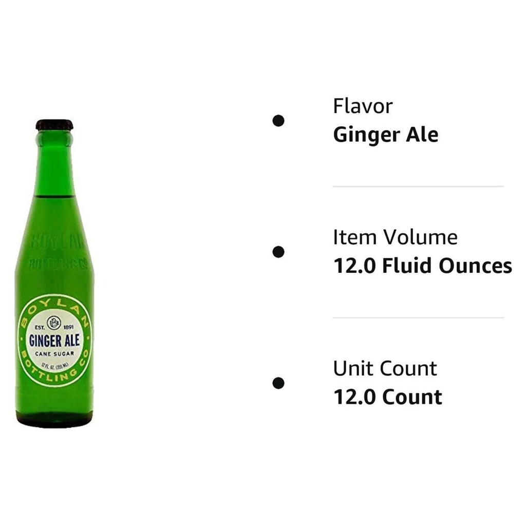Ginger Ale Cane Sugar 12oz