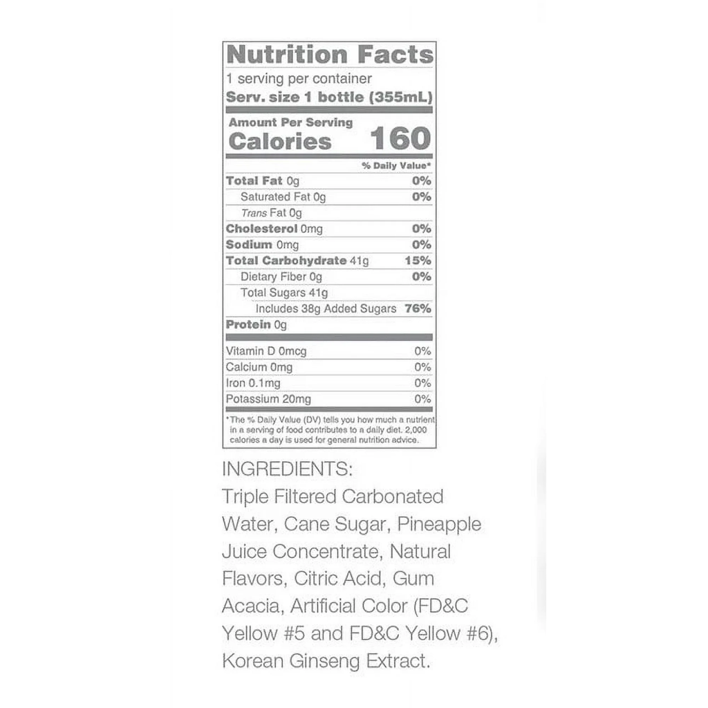 Ginseng Up Pineapple 12oz