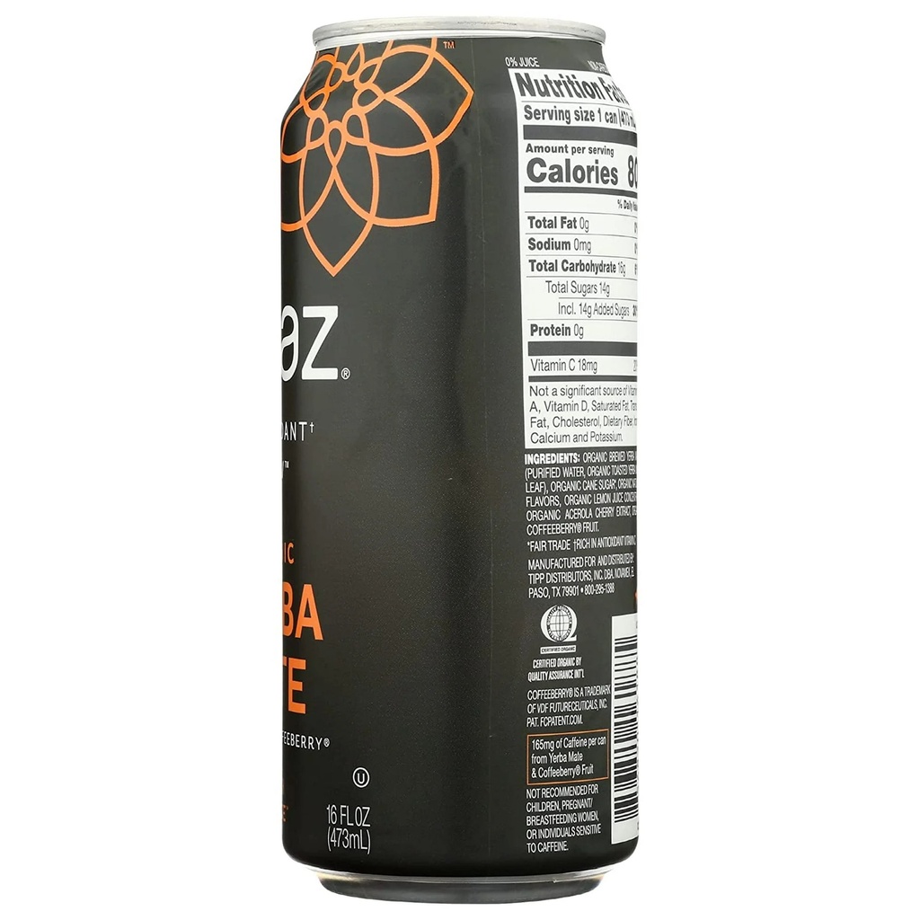 Organic Peach Yerba Mate 16oz