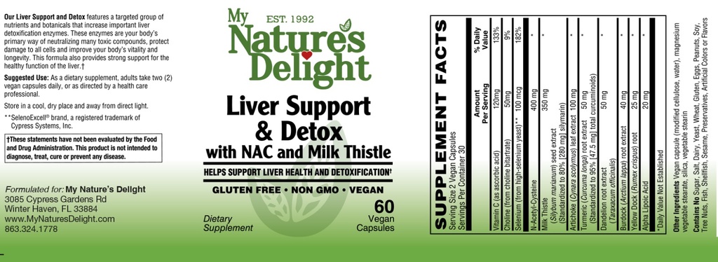 Liver Support & Detox - 60 Veg Caps