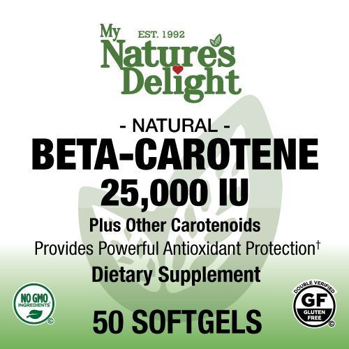 Natural Beta Carotene 25,000 IU Plus - 50 Softgels