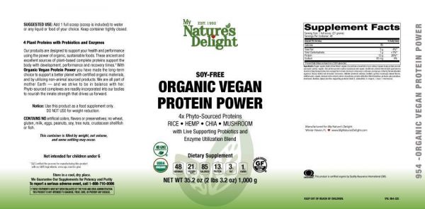 Organic Vegan Protein Power - 35.2 oz