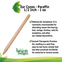 Ear Cones - Paraffin - 1/2 Inch - 1 ea