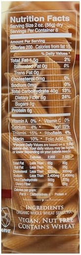 Organic Whole Wheat Penne Rigate 16oz