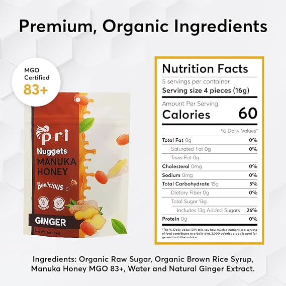 Manuka Honey Ginger Nuggets 3.5oz