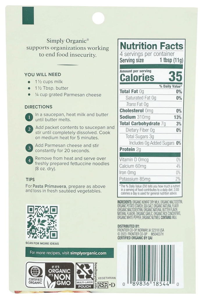 Alfredo Sauce Mix 1.48oz