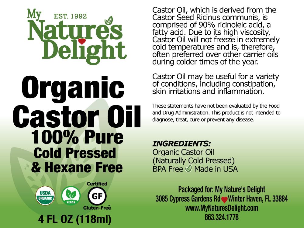 Organic Castor Oil 4oz (Glass)