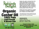 Organic Castor Oil 4oz Plastic