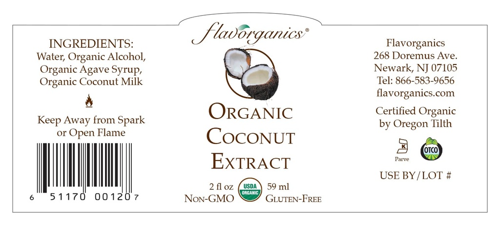Coconut Extract Organic 2oz