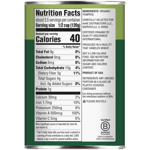 Pumpkin Organic 15oz