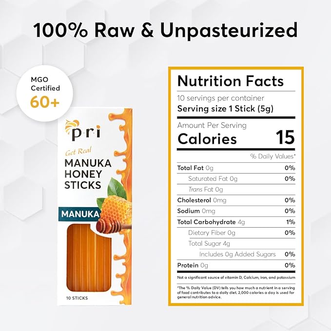 Manuka Honey Sticks MGO 60+ 10 Sticks