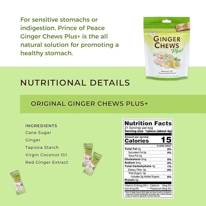 Ginger Chew Lemon Plus 3oz