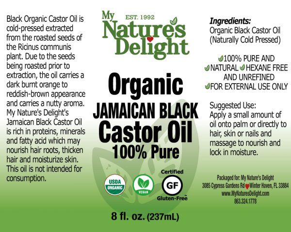 Organic Jamaican Black Castor Oil 8oz