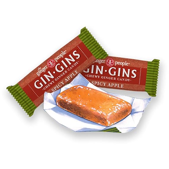 Gin Gins Spicy Apple Ginger Chew 3oz