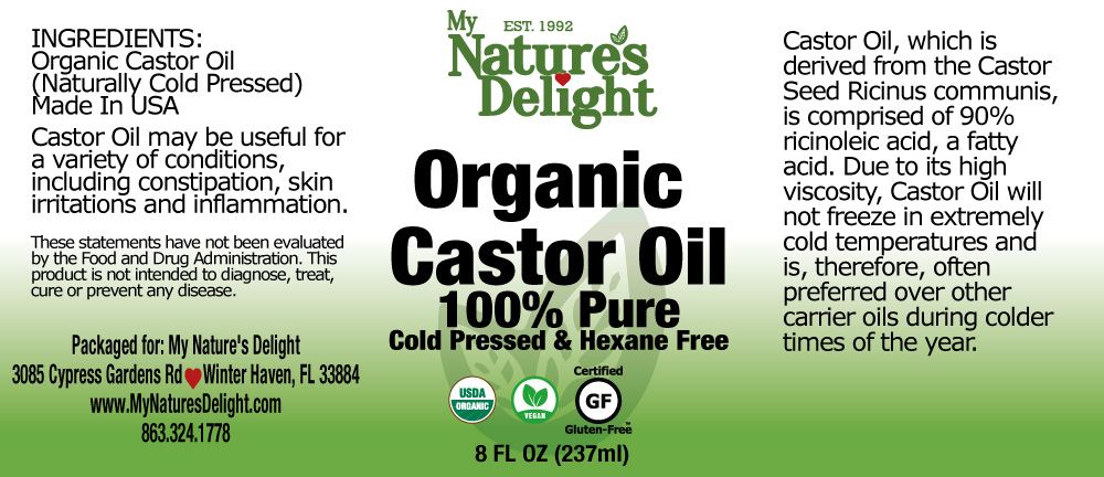 Organic Jamaican Black Castor Oil 8oz  (Glass)