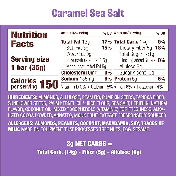 Keto & Nut Seed Caramel Sea Salt 1.23