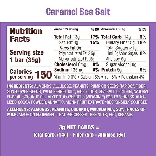 Keto & Nut Seed Caramel Sea Salt 1.23