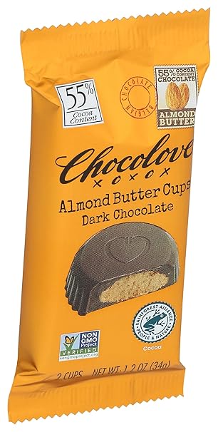 Alomnd Butter Cups Dark Chocolate 1.2oz