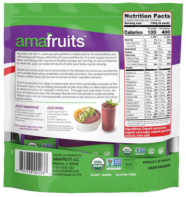 Organic Acai Traditional Mix 14oz