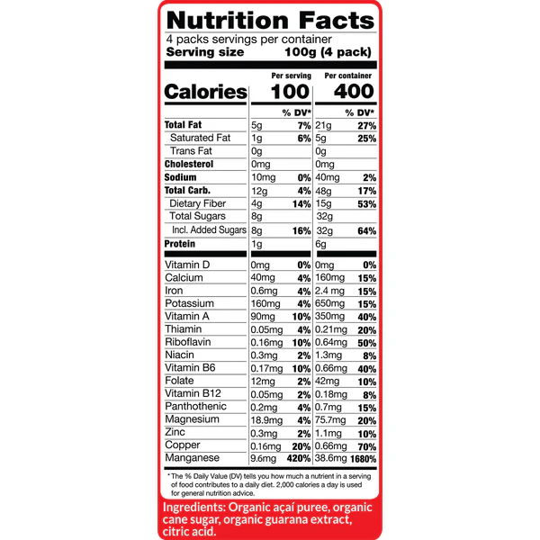Organic Acai Traditional Mix 14oz