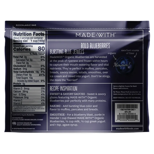 Organic Blueberries Frozen Fruit 10oz