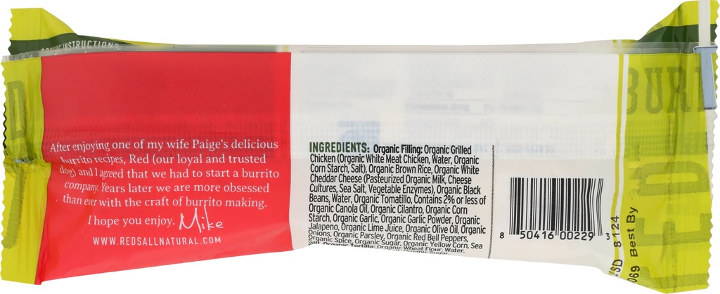 Org Chick Cilantro & lime Burrito 4.5oz