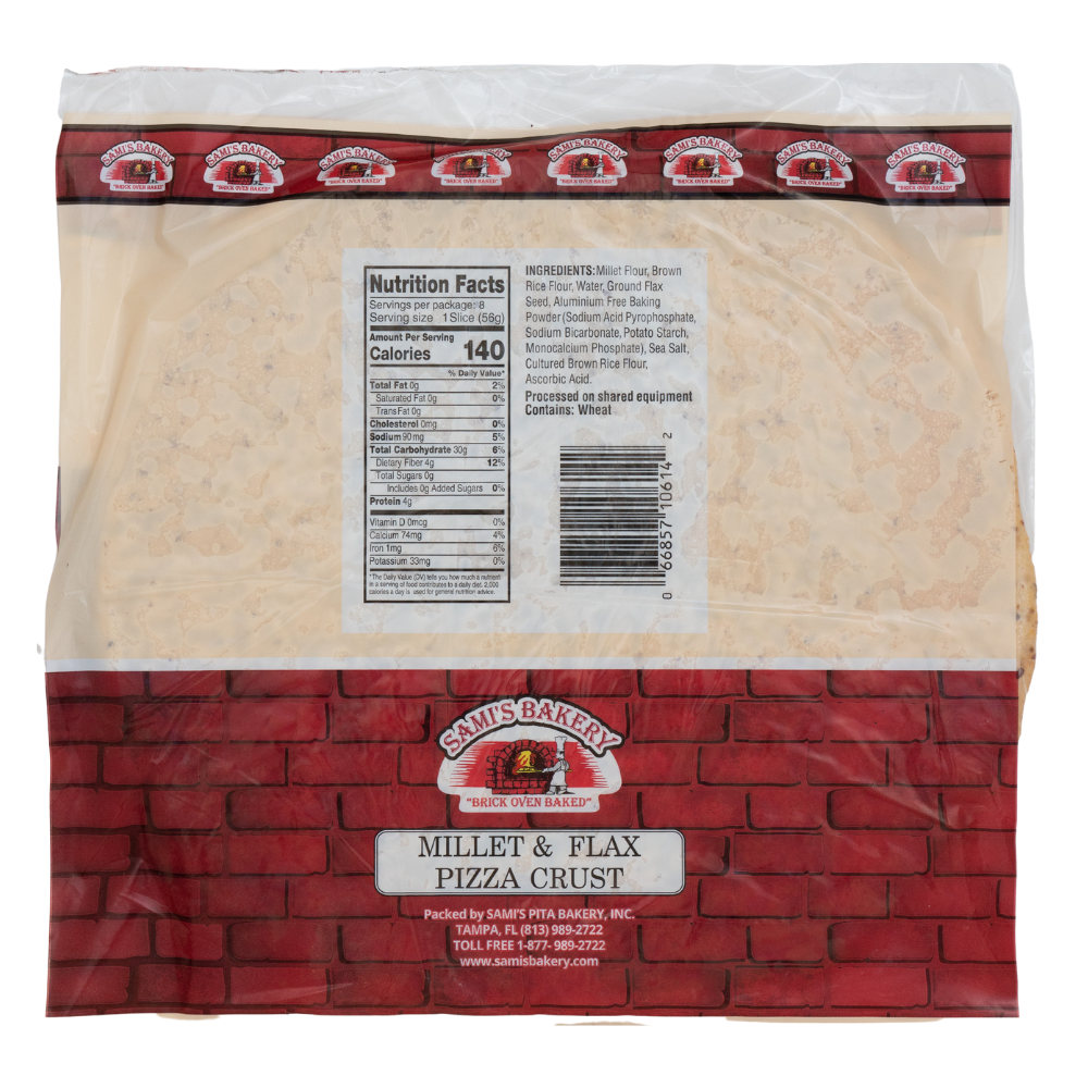 Pizza Crust Millet & Flax 1 Pizza Crust