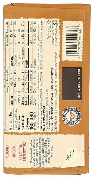 Hazelnuts in Milk Chocolate Bar 3.2oz
