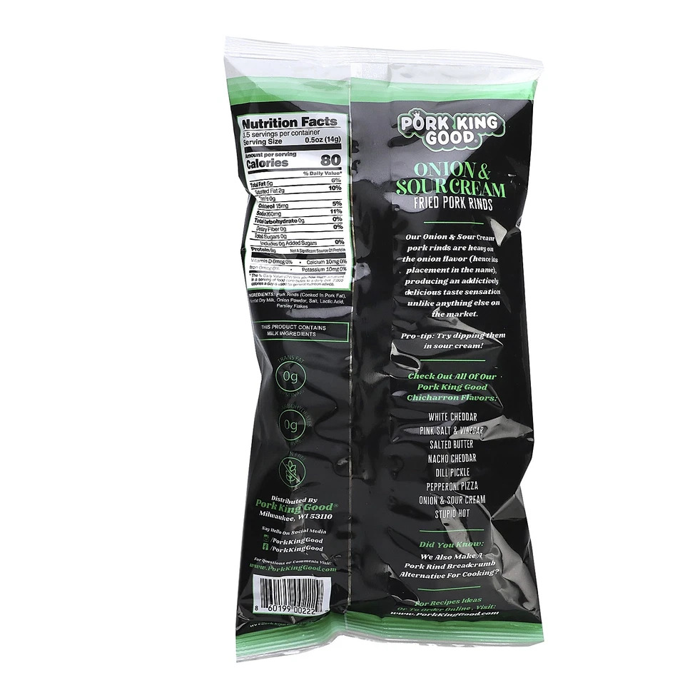Pork Rinds Sour Cream & Onion 1.75oz