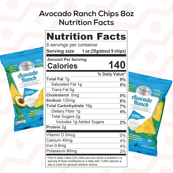 Avocado Ranch Tortilla Chip 8oz