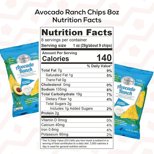 Avocado Ranch Tortilla Chip 8oz