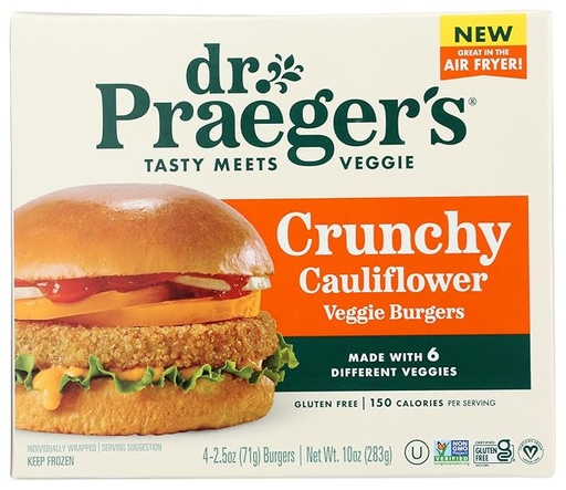 Crunchy Cauliflower Veggie Burger 10oz 4 Pattys 