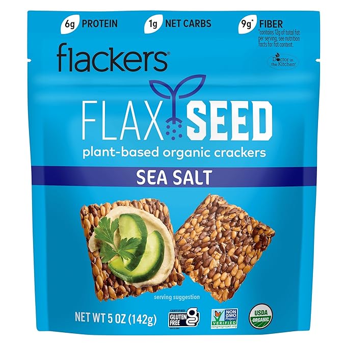 Sea Salt Flax Seed Crackers 5oz
