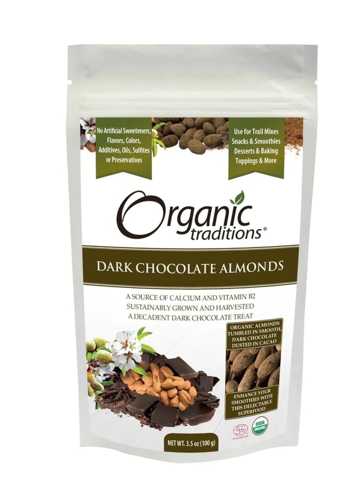 Dark Chocolate Almonds 3.5oz Organic