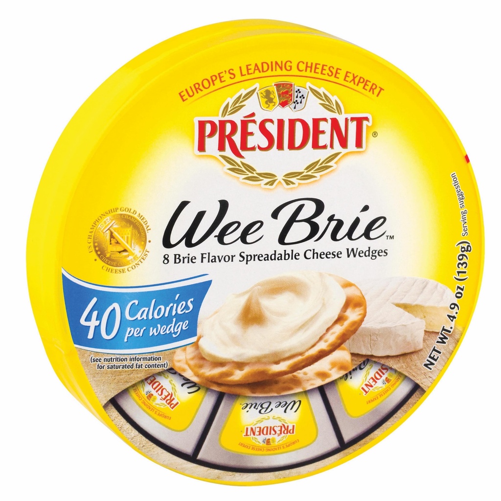 President Wee Brie Cheese 8ct - 4.9oz 