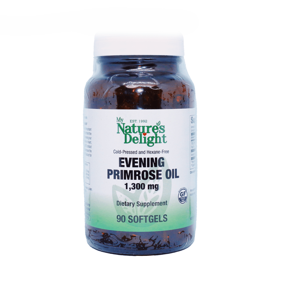 Evening Primrose Oil 1,300 mg Cold Pressed and Hexane Free - 90 Softgels