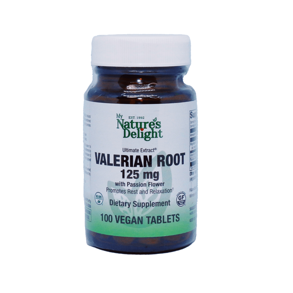 Valerian Root 125 mg with Passion Flower - 100 Vegan Tabs