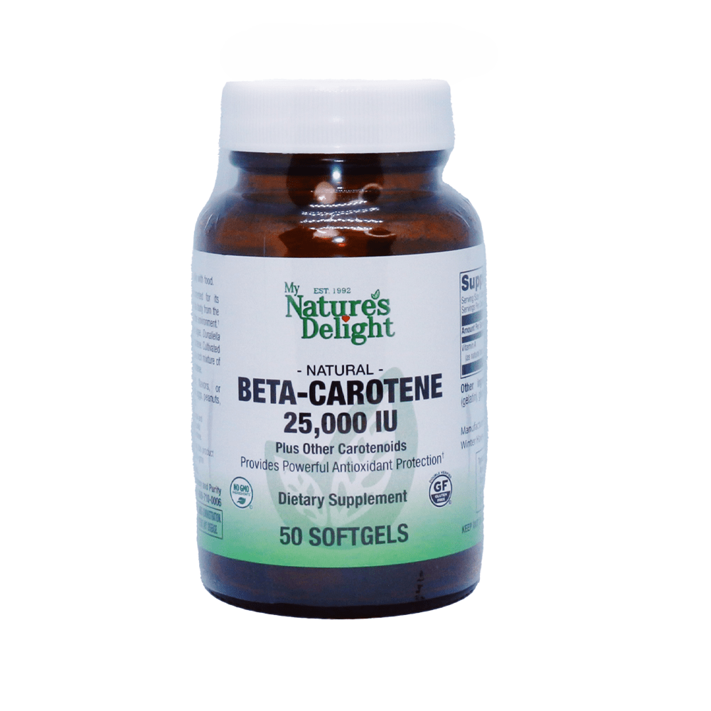 Natural Beta Carotene 25,000 IU Plus - 50 Softgels