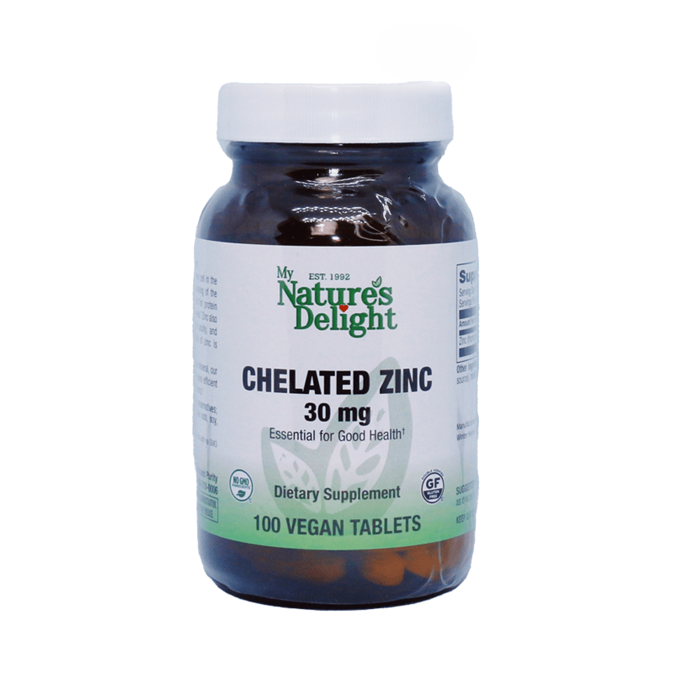 Chelated Zinc 30 mg - 100 Vegan Tabs