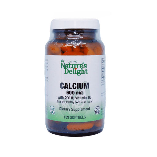 Calcium 600 mg with 200 IU Vitamin D3 - 100 Softgels