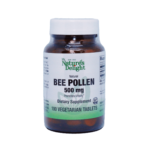 Natural Bee Pollen 500 mg - 100 Veg Tabs