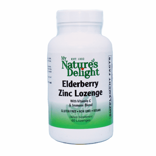 Elderberry Zinc Lozenge w/Vit C & Immune Blend - 60 Lozenges